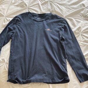 Vineyard Vines Boys Dark Blue Long Sleeve Tee